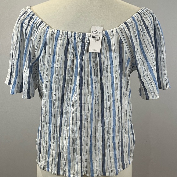 NWT Loft Cropped Peasant Top - Picture 5 of 10